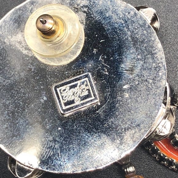 Lunch At The Ritz Deputy vintage pierced Earrings - Picture 4 of 4